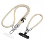 Set tracolla e cinturino da polso Tech-Protect C10S Rope, beige desertico/titanio