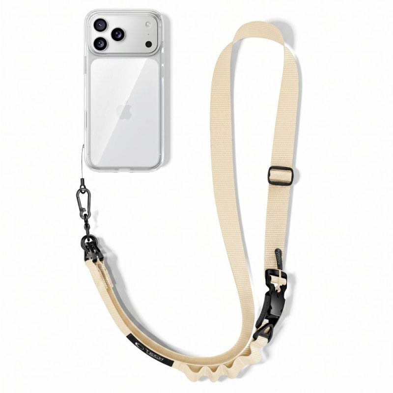 Tracolla per telefono Tech-Protect C9S Rope Crossbody, beige Sienna