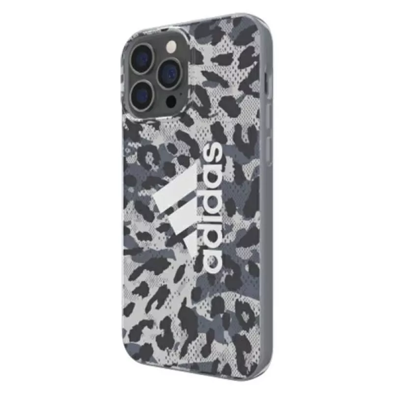 Custodia Adidas OR SnapCase Leopard per Apple iPhone 13 Pro Max, grigia