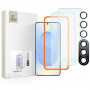 Set Supreme Tech-Protect con vetro temperato per schermo e lente per Samsung Galaxy S25+, trasparente (3 pz)
