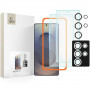 Set Tech-Protect Supreme Set vetro temperato protezione schermo e lenti per Samsung Galaxy S25 Ultra, trasparente (3 pz)