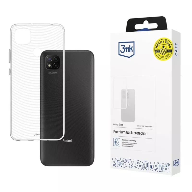 Custodia per telefono 3mk Armor Case Xiaomi Redmi 9C, trasparente
