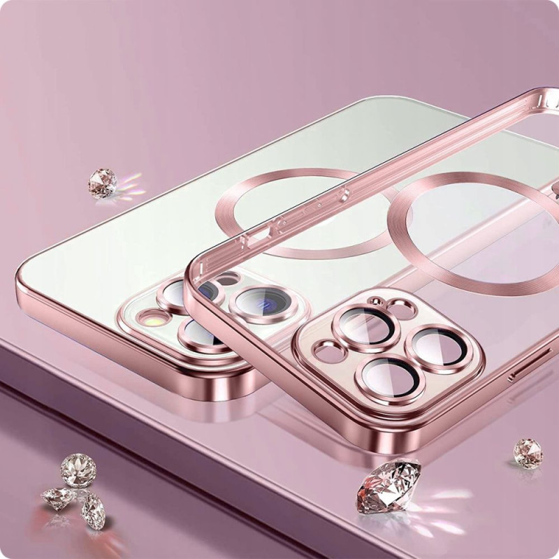 Custodia MagSafe Tech-Protect MagShine per Apple iPhone 14 Pro, viola