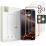 Set di protezioni in vetro temperato Tech-Protect Easy Set+ THP4497 per Apple iPhone 16 Pro / 17 Pro, trasparente (2+1 pz)