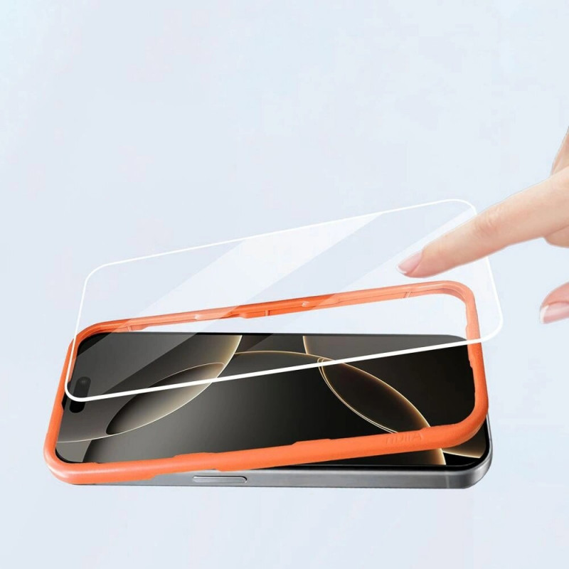 Set pellicola protettiva in vetro temperato Tech-Protect Easy Set+ per Apple iPhone 17, trasparente (2+1 pz)