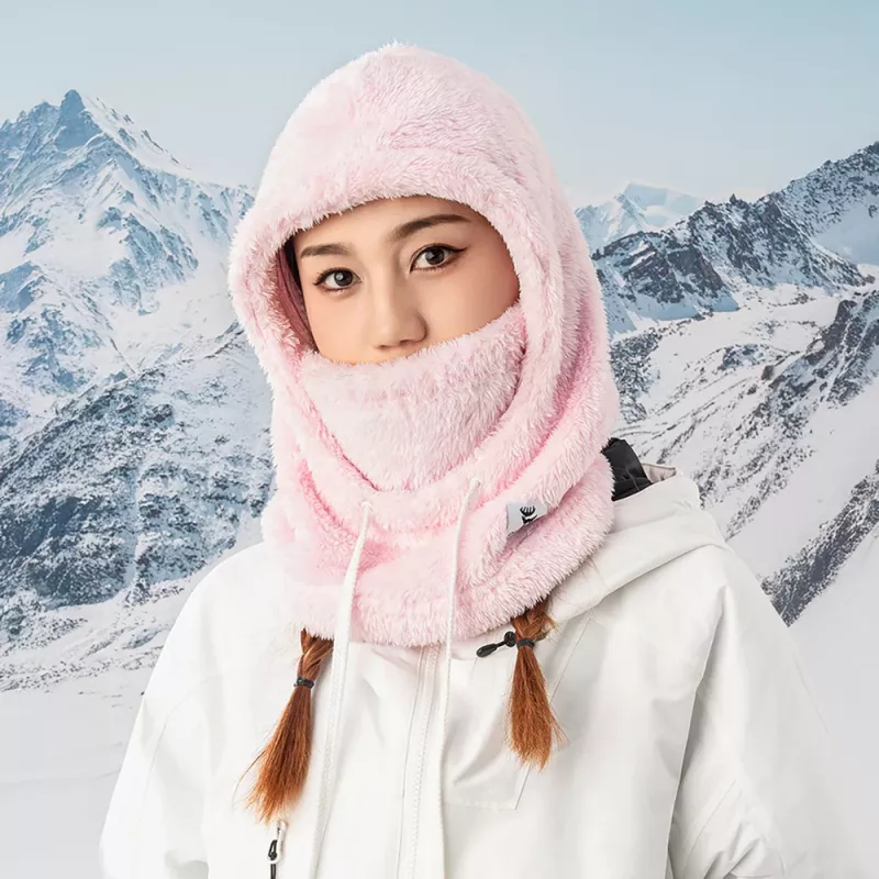Passamontagna da sci Qunature Arctic Velvet, taglia M, rosa
