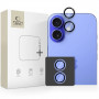 Copertura per obiettivo fotocamera Tech-Protect Camring Fit+ per Apple iPhone 16 / 16 Plus / 17, trasparente