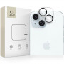 Tech-Protect Cam Fit+ Vetro temperato per lenti della fotocamera per Apple iPhone 14 / 14 Plus / 15 / 15 Plus, trasparente