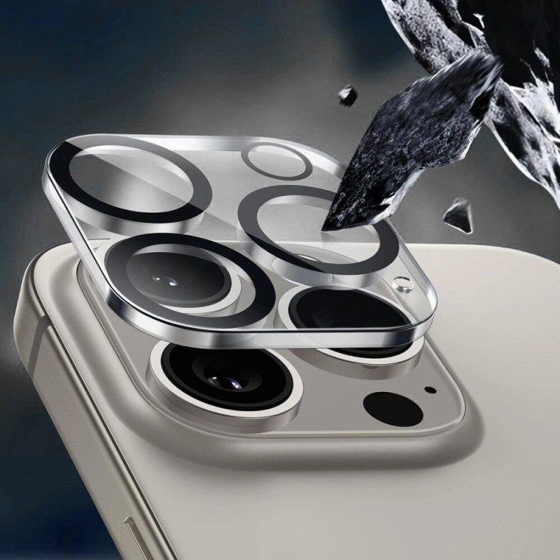 Tech-Protect Cam Fit+ Vetro temperato per lenti della fotocamera per Apple iPhone 14 / 14 Plus / 15 / 15 Plus, trasparente