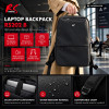 Zaino per laptop NanoRS RS202 B 15.6", nero, 41x29x4, impermeabile