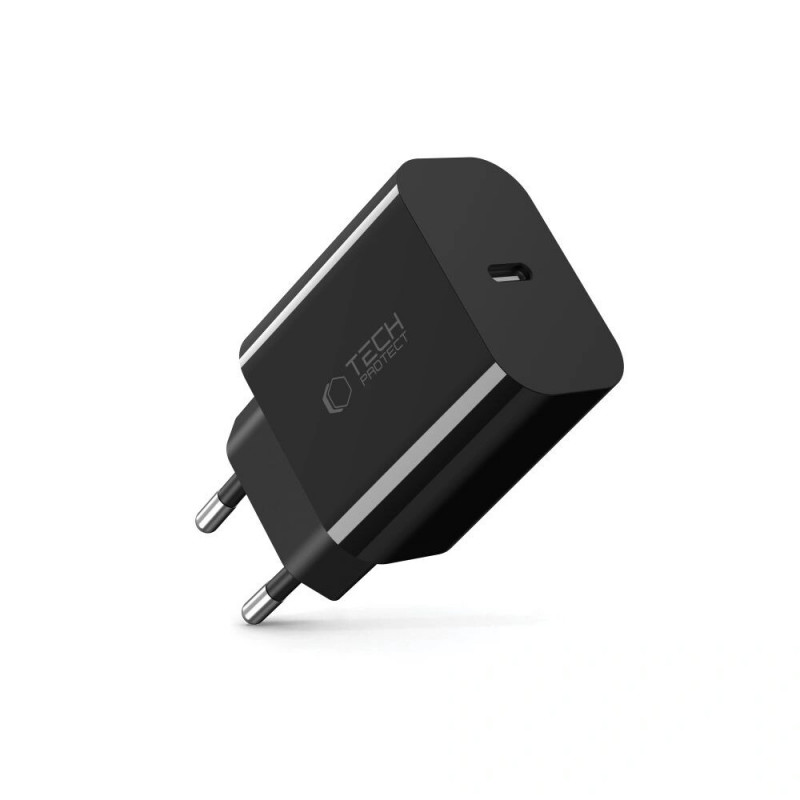 Caricabatterie da parete USB-C Tech-Protect NC20W PD 20W, nero