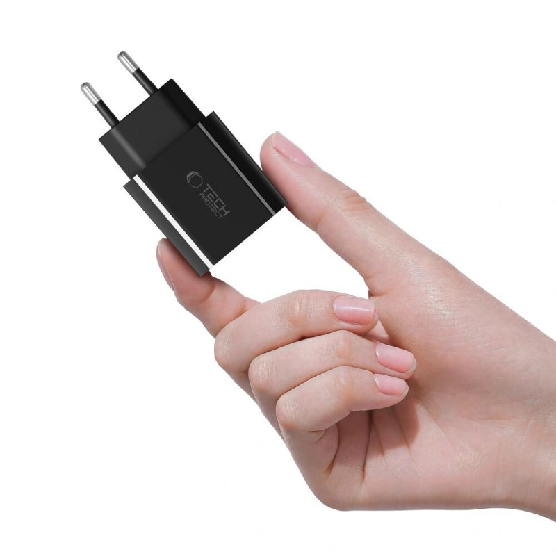 Caricabatterie da parete USB-C Tech-Protect NC20W PD 20W, nero