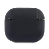 Cover in pelle genuina con logo argento BMW BMA3SSLNA per Apple AirPods 3, blu navy