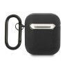 Cover in pelle Big Logo Mercedes-AMG AMA2SLWK per Apple AirPods 1/2, nera