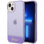 Guess GUHCP14SHGCOU Custodia rigida traslucida per Apple iPhone 14 / 15 / 13 6.1", viola