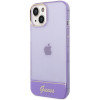 Guess GUHCP14SHGCOU Custodia rigida traslucida per Apple iPhone 14 / 15 / 13 6.1", viola