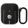 Cover in pelle Color Lines BMW BMA222RVSK per Apple AirPods 1/2, nera