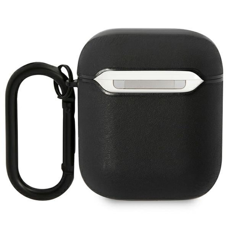 Cover in pelle Color Lines BMW BMA222RVSK per Apple AirPods 1/2, nera