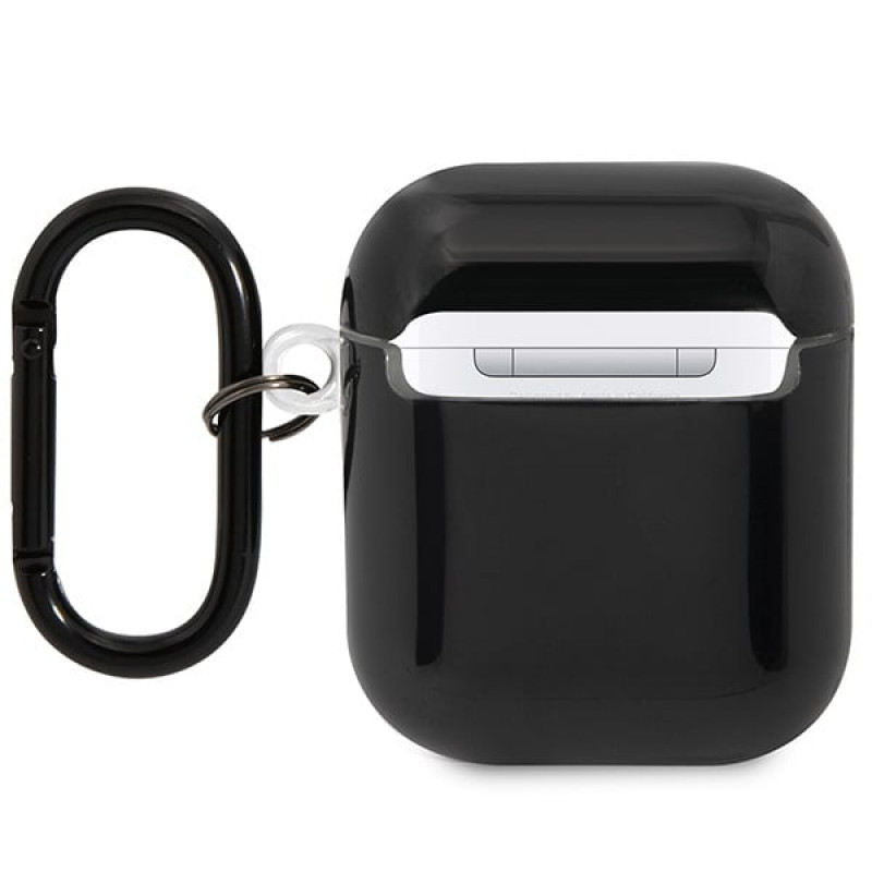 Cover BMW BMA222SWTK Multiple Colored Lines per Apple AirPods 1/2, nera