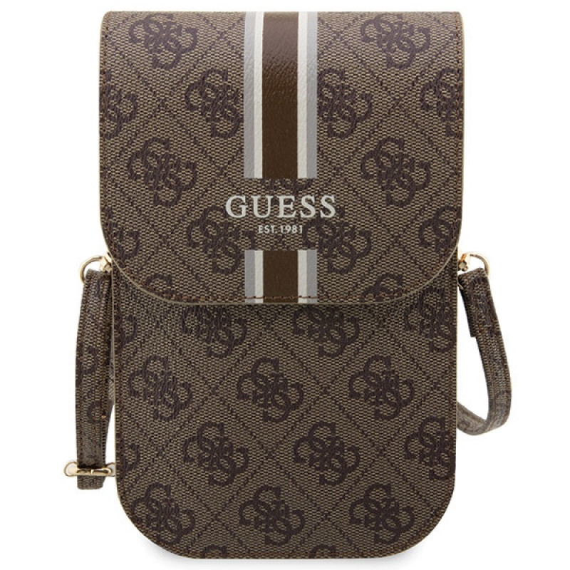 Guess GUWBP4RPSW Borsa a mano 4G Stripes, marrone