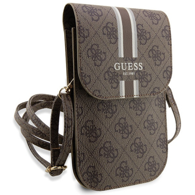 Guess GUWBP4RPSW Borsa a mano 4G Stripes, marrone