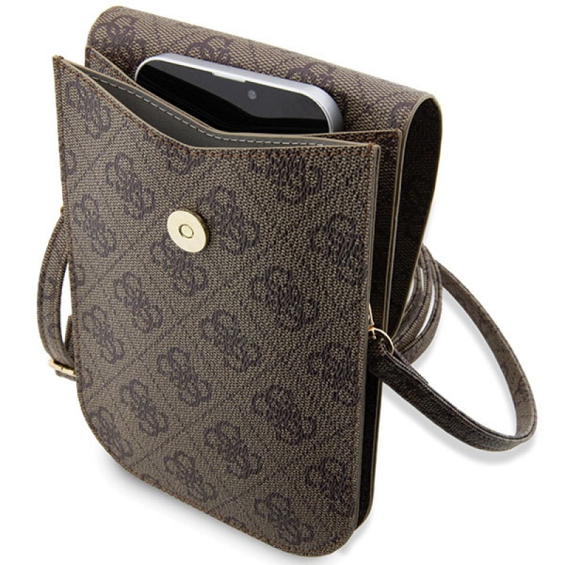 Guess GUWBP4RPSW Borsa a mano 4G Stripes, marrone