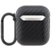 BMW BMA2WMPUCA2 Carbon Double Metal Logo Cover per Apple AirPods 1/2, nero