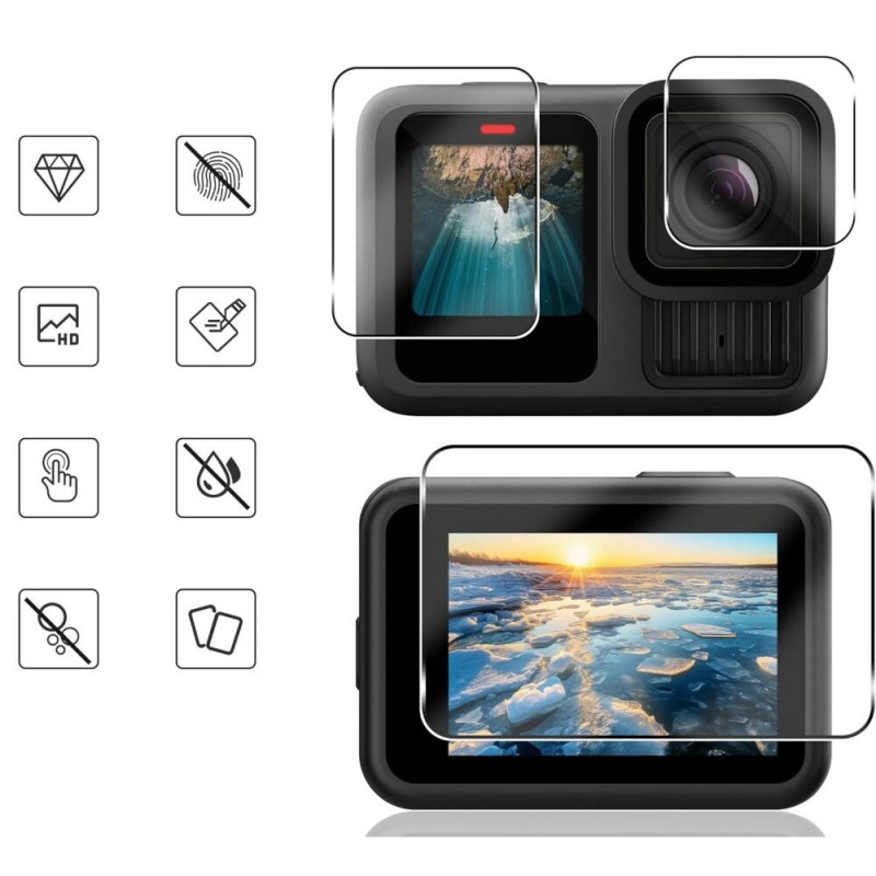 Tech-Protect Glass Fit+ Vetro temperato per GoPro Hero 13 (2 pz), trasparente