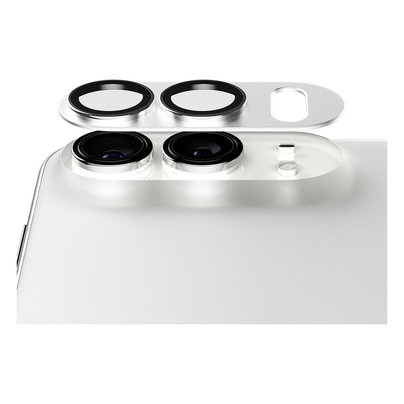 Protezione fotocamera Fender PanzerGlass per iPhone Duo, bianca