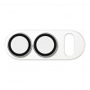 Protezione fotocamera Fender PanzerGlass per iPhone Duo, bianca