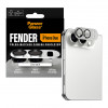 Protezione fotocamera Fender PanzerGlass per iPhone Duo, bianca