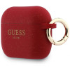 Custodia in silicone Glitter Ring Guess per Apple AirPods Pro 3, fucsia