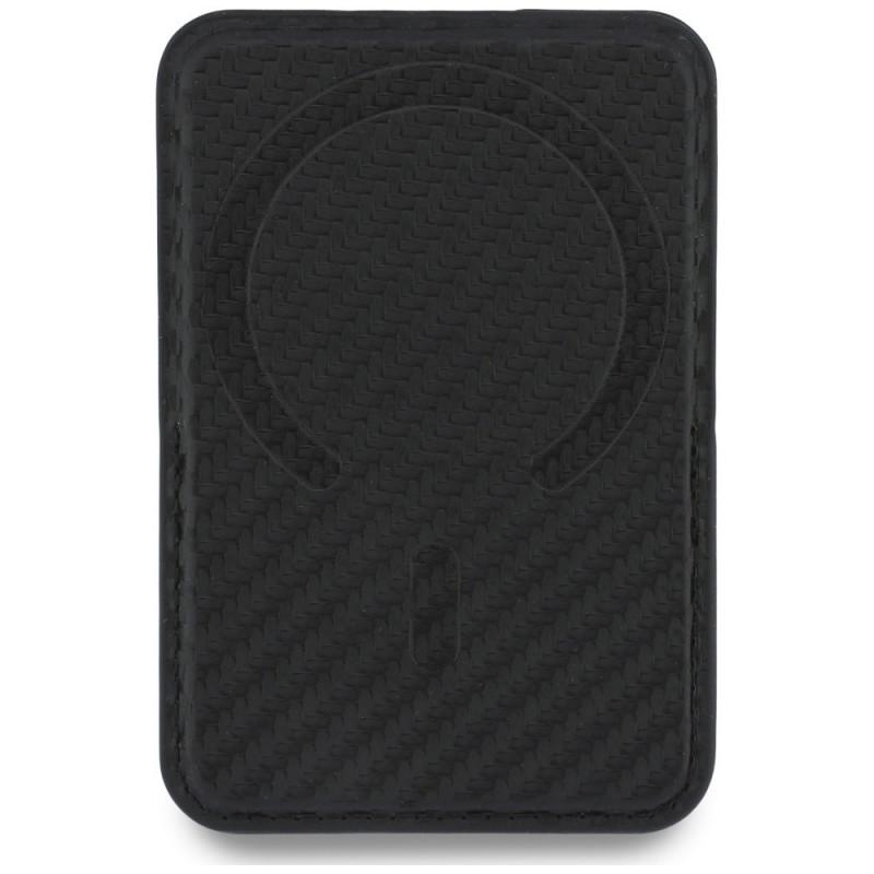 Portafoglio MagSafe BMW M Carbon Metal Logos, nero