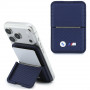 Portafoglio MagSafe BMW M Carbon Metal Logos, blu navy