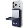 Portafoglio MagSafe BMW M Carbon Metal Logos, blu navy