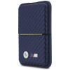 Portafoglio MagSafe BMW M Carbon Metal Logos, blu navy