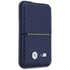 Portafoglio MagSafe BMW M Carbon Metal Logos, blu navy