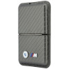 Portafoglio MagSafe BMW M Carbon Metal Logos, antracite