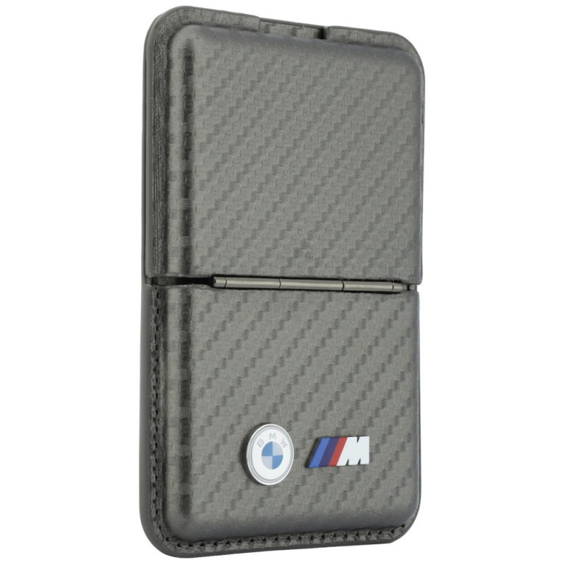 Portafoglio MagSafe BMW M Carbon Metal Logos, antracite