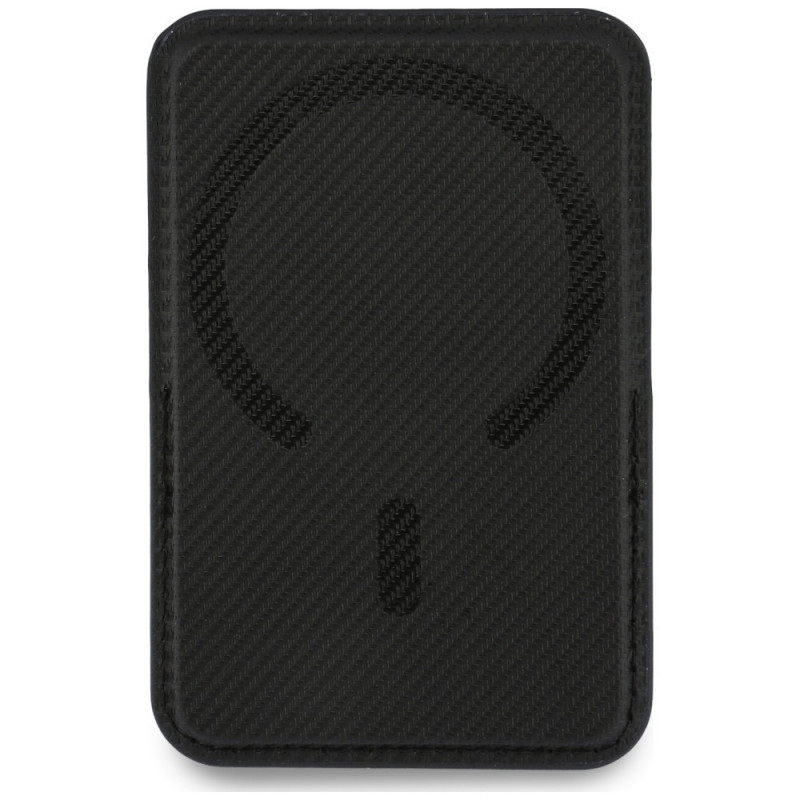 Portafoglio MagSafe BMW Carbon Metal Logos, nero