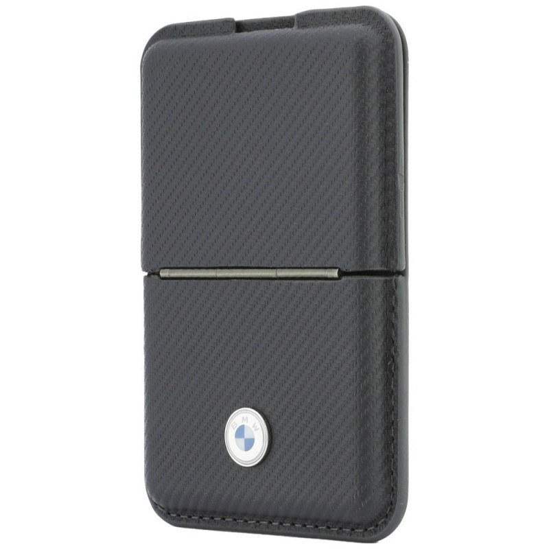 Portafoglio MagSafe BMW Carbon Metal Logos, antracite