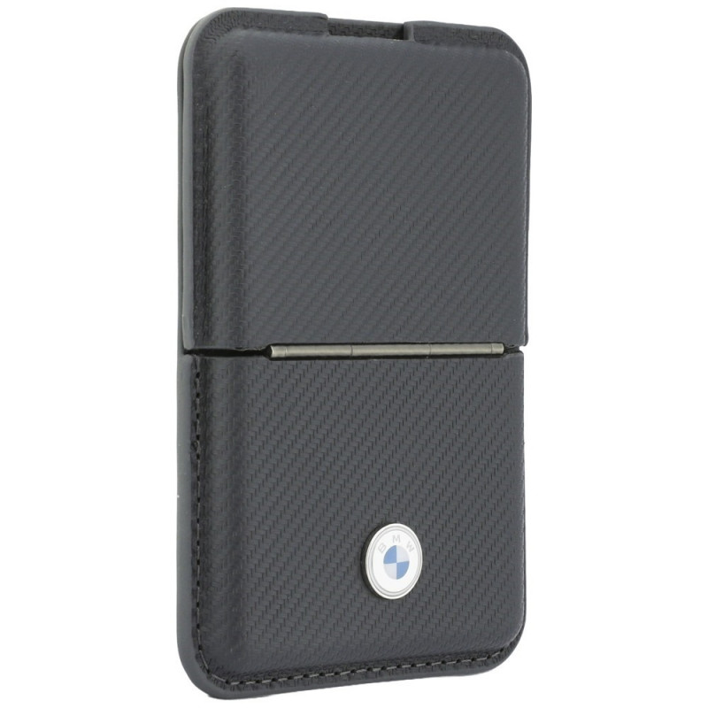 Portafoglio MagSafe BMW Carbon Metal Logos, antracite