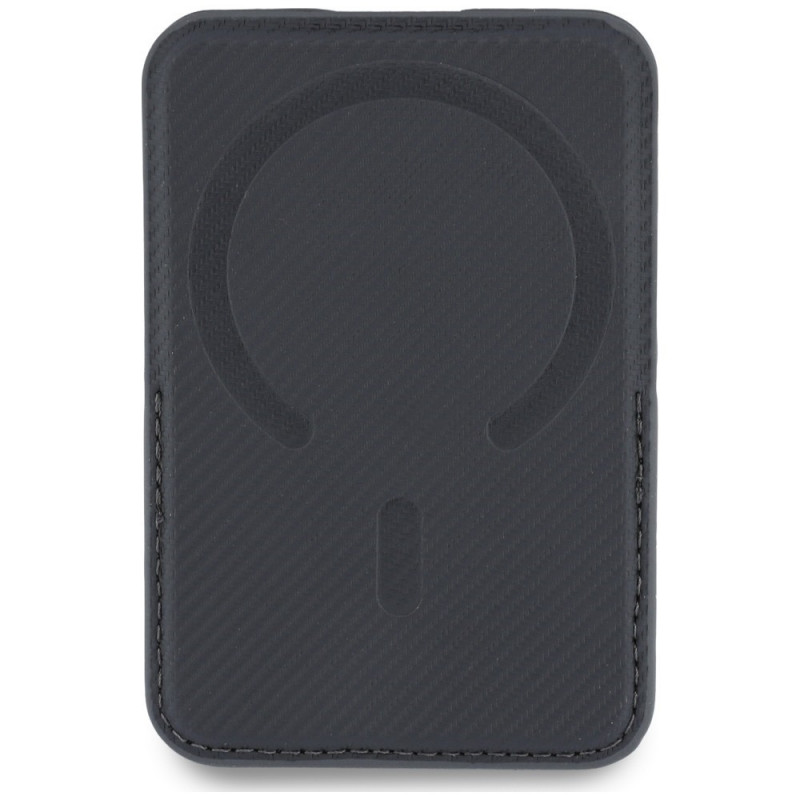 Portafoglio MagSafe BMW Carbon Metal Logos, antracite