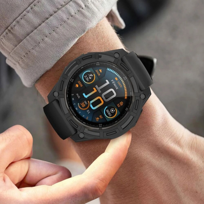 Custodia Tech-Protect Defense Air per Garmin Fenix 7X / 7X Pro, nera