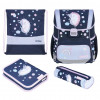 Set zaino scuola primaria Herlitz Loop Plus Unicorn Dreams, blu scuro/rosa