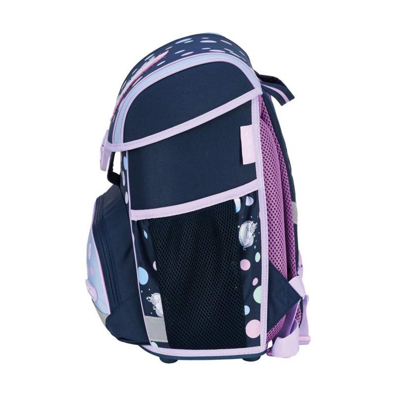 Set zaino scuola primaria Herlitz Loop Plus Unicorn Dreams, blu scuro/rosa