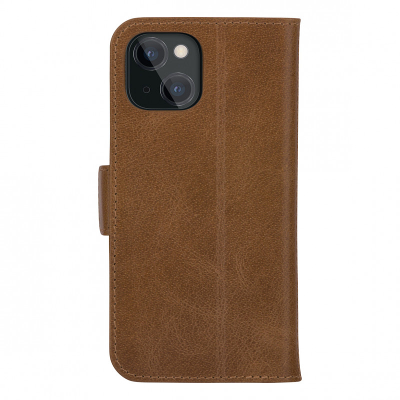 Custodia flip dbramante1928 Copenhagen Slim, pelle martellata, marrone chiaro, per Apple iPhone 13 mini (CS54GT001324)