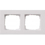 Gira 0212225 Placca coprifilo 2 posti piatta Gira E2, bianco puro opaco