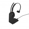 Cuffia mono Jabra Evolve3 65 MS, Link 390c, base di ricarica, nera (36599-899-889)