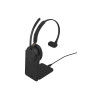Cuffia mono Jabra Evolve3 65 MS, Link 390c, base di ricarica, nera (36599-899-889)